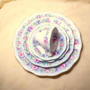 VINTAGE ~ 1900's ~ E.B. FOLEY CORN FLOWER ~ 5 Pc Placement ~ Set Complete
